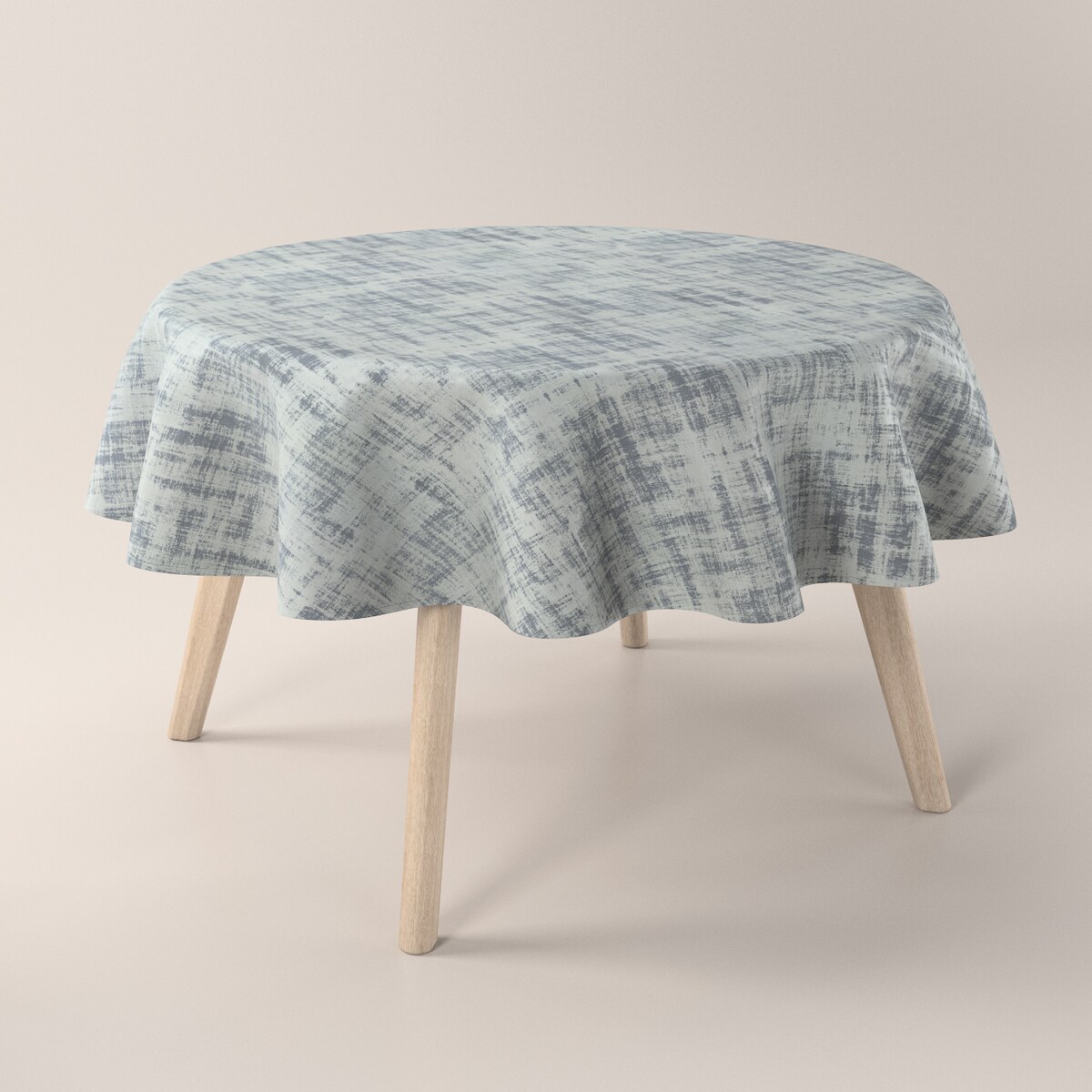 Obrus okrągły 130 x 130 cm szary beton