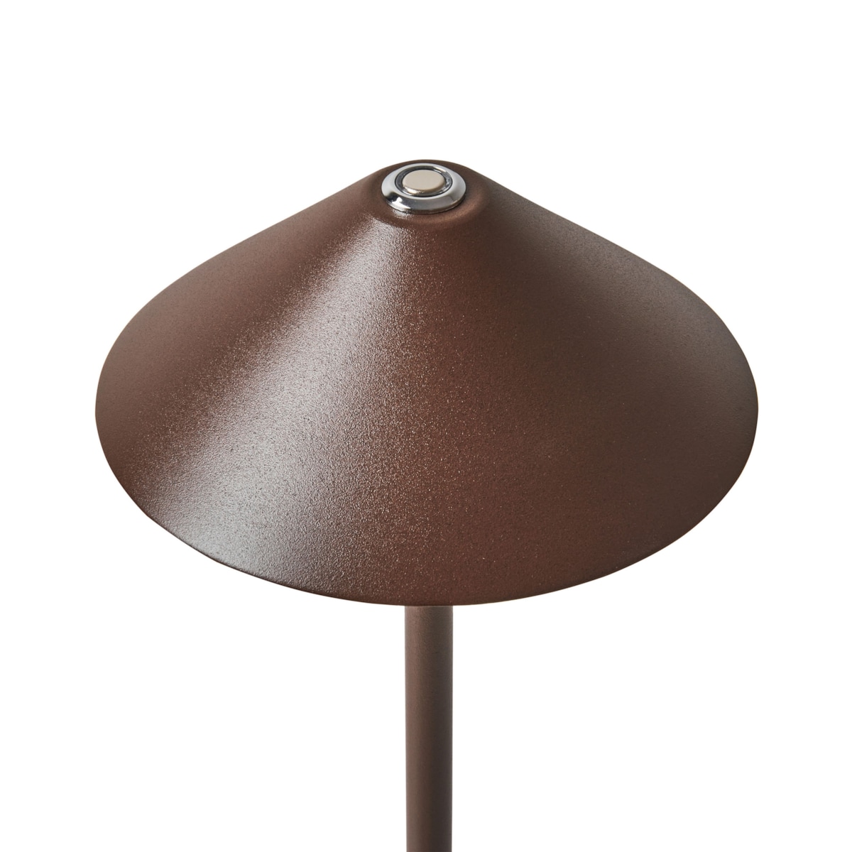 Bezprzewodowa lampa stołowa LED metalowa brązowa FRANCOLI