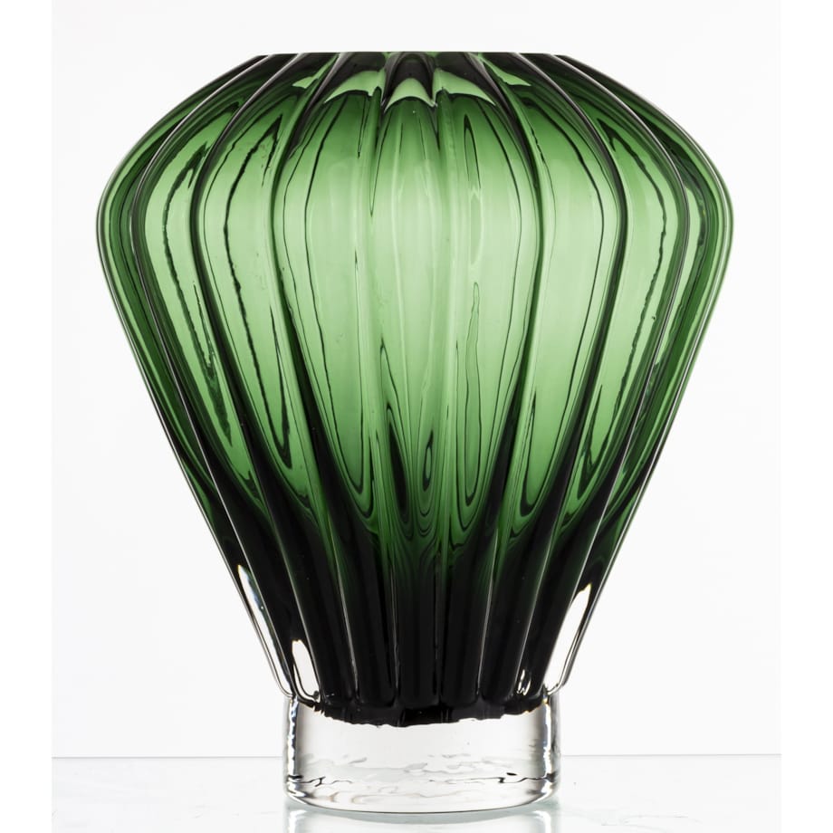 Wazon szklany 26,5x23x23 cm GULDAN zielony balon