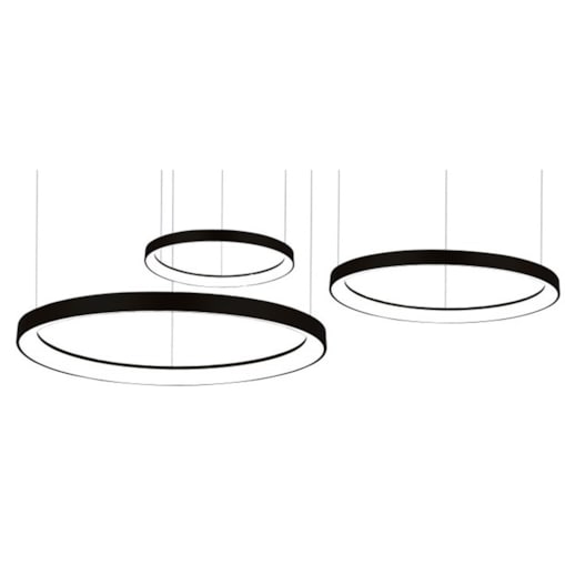 Lampa zwisowa Agnes AZ5024 38+58+78 LED 120W zmienna barwa ringi koła czarna