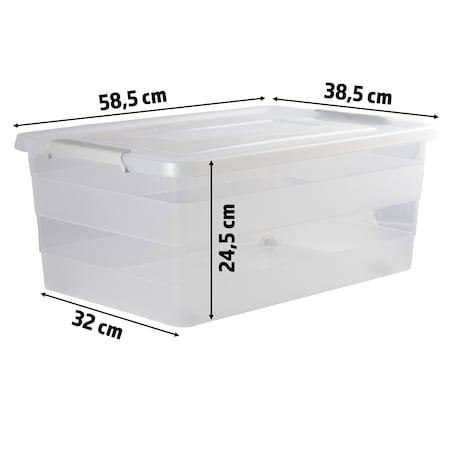 Pojemnik Plastikowy Pudełko Plastikowe Z Pokrywką Na Kółkach Pudło Box 40L