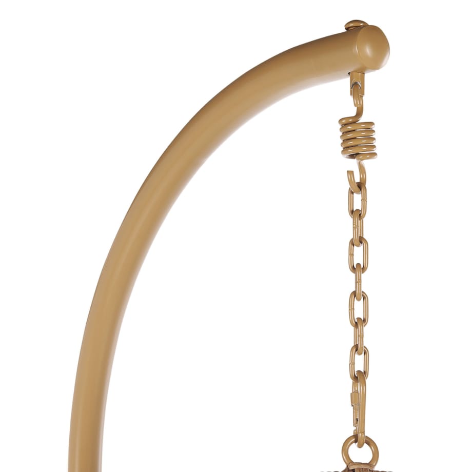 Fotel wiszący ze stojakiem z technorattanu naturalny ALBA