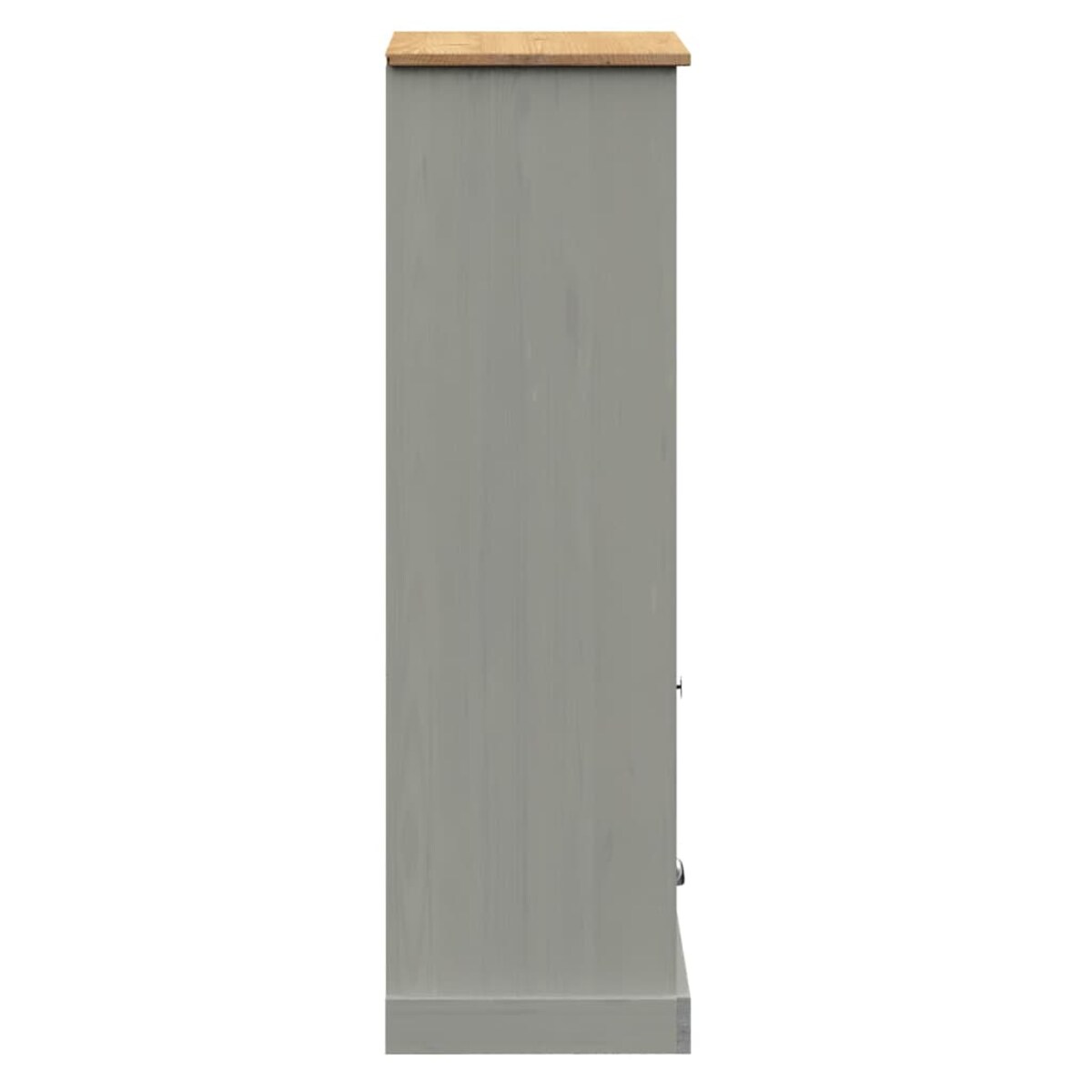 vidaXL Szafka na książki VIGO, szara, 60x35x114,5 cm, drewno sosnowe