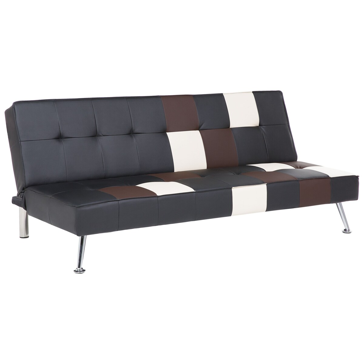 Sofa rozkładana ekoskóra wielokolorowa patchwork OLSKER