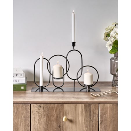 Świecznik COBH Metal 30 cm Czarny