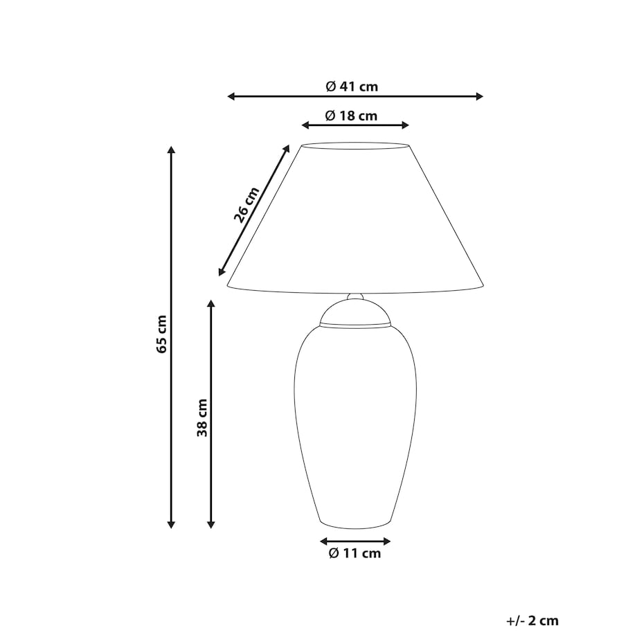Lampa stołowa VERUSA Porcelana Biały/ niebieski