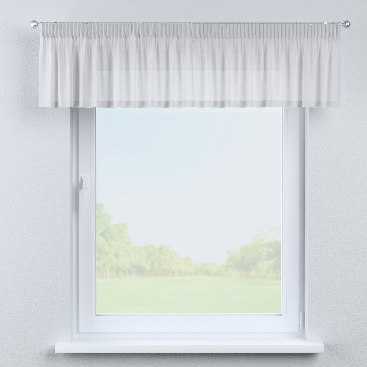 Lambrekin na taśmie marszczącej 390x40 kremowy