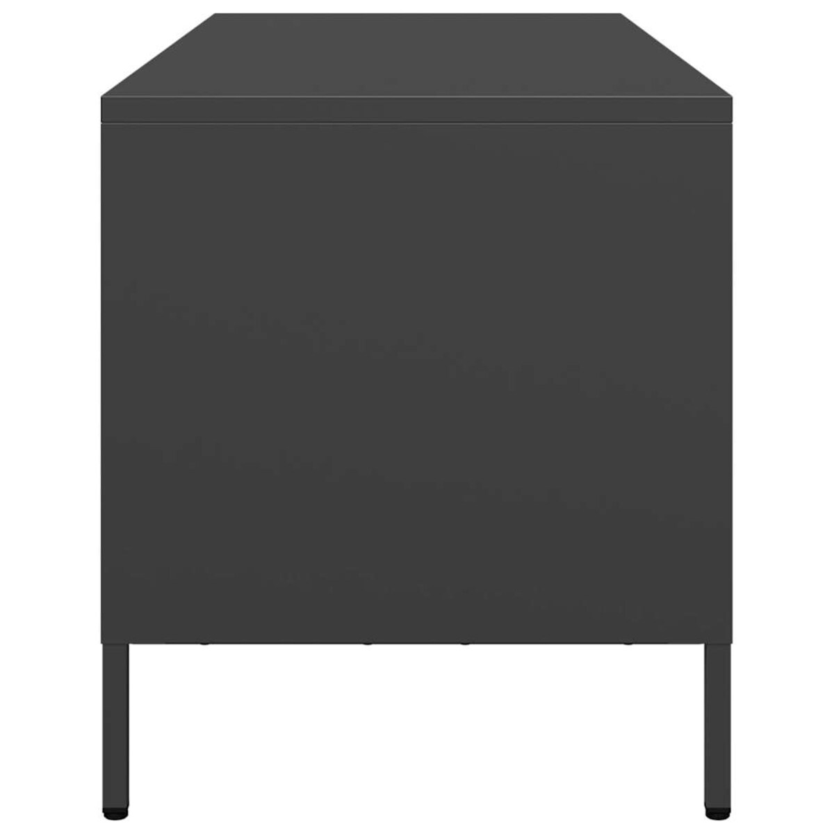 vidaXL Szafka RTV, czarna, 101,5x39x43,5 cm, stal walcowana na zimno