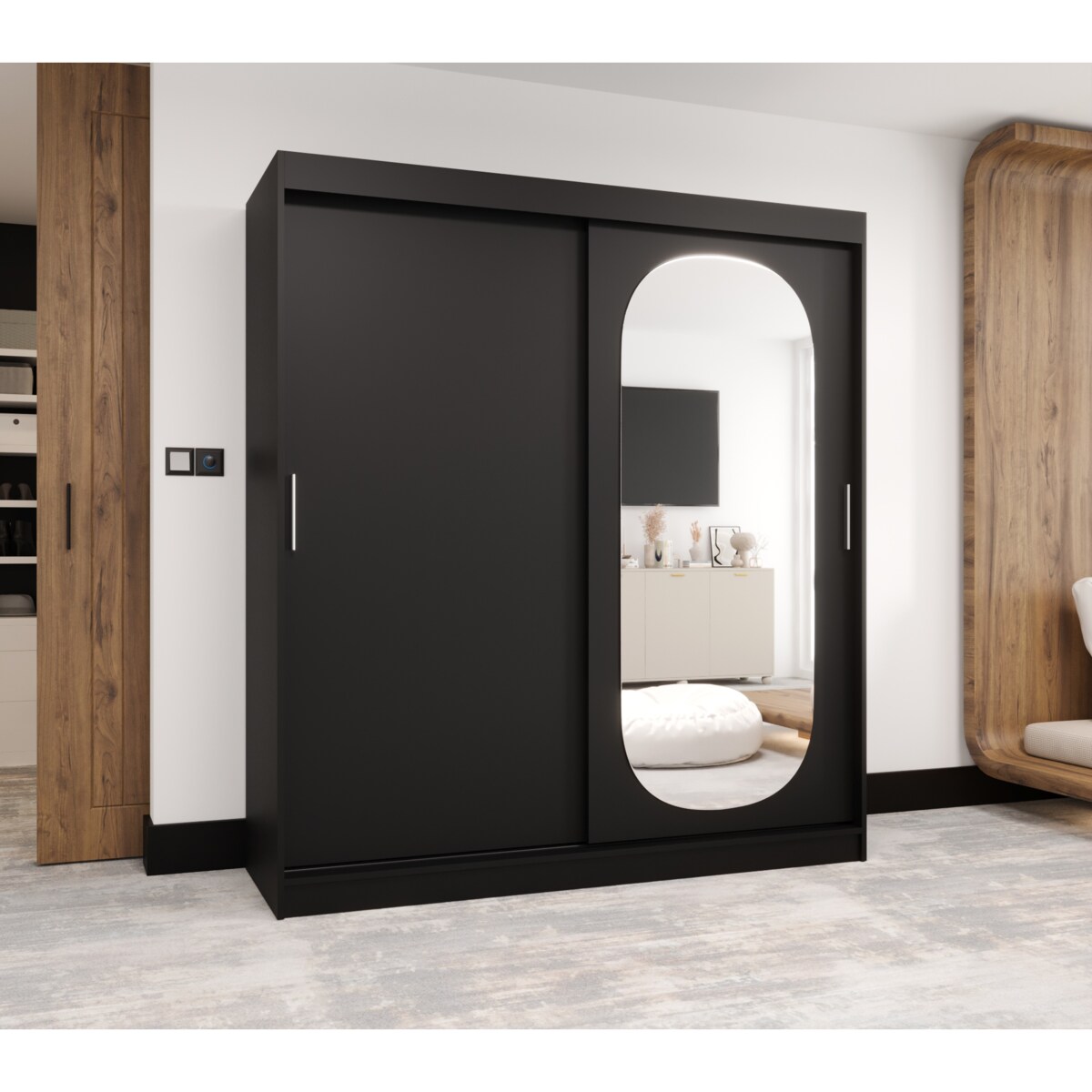 Szafa przesuwna ROYAL 180 czarny