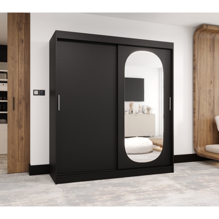 Szafa przesuwna ROYAL 180 czarny