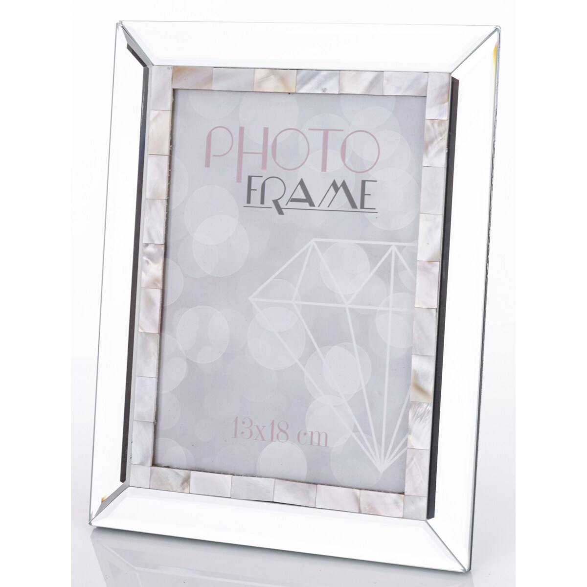 Ramka na zdjęcia 23x18x1,5 cm kremowo-srebrna