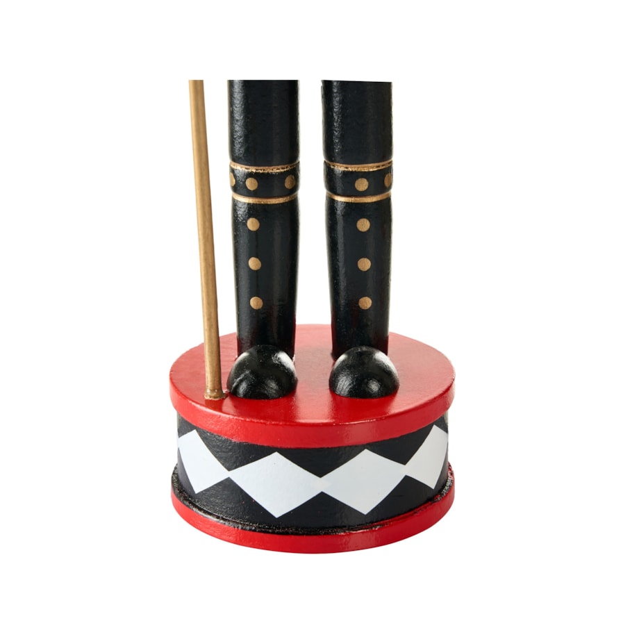 Zestaw 3 figurek dekoracyjnych RICKLEAN Dziadek do orzechów 30 cm Czerwony/ biały