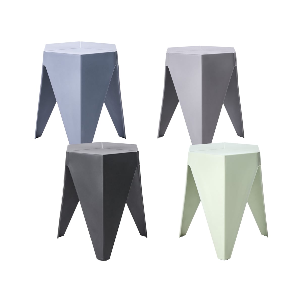 Zestaw 4 stołków ogrodowych KARAVOS Kolorowy