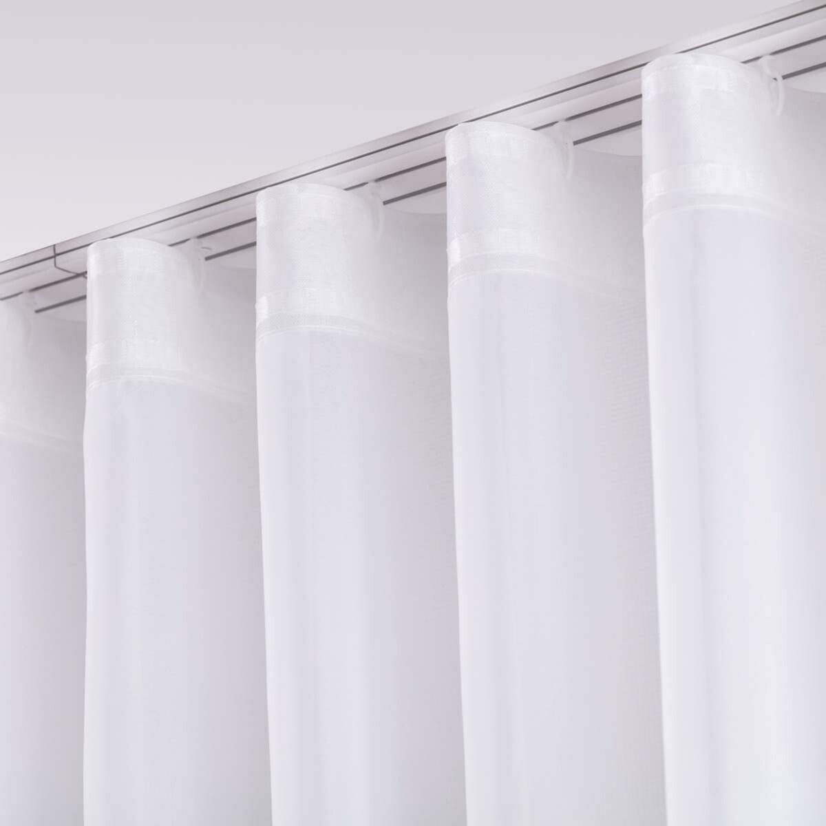 Firana na taśmie wave 300x265 biały natural look