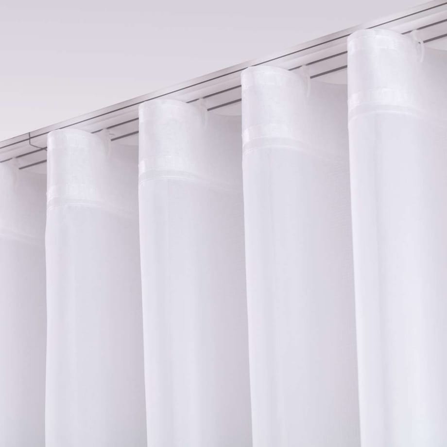 Firana na taśmie wave 300x265 biały natural look