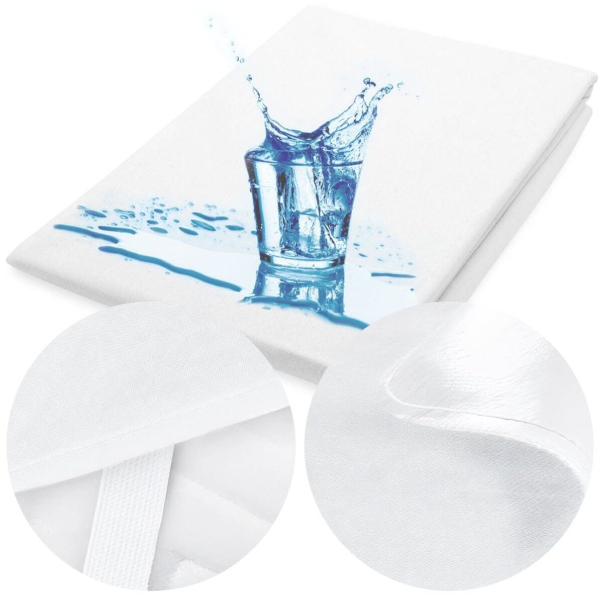 Ochraniacz na materac wodoodporny, rozmiar 200x220 Jason kolor biały