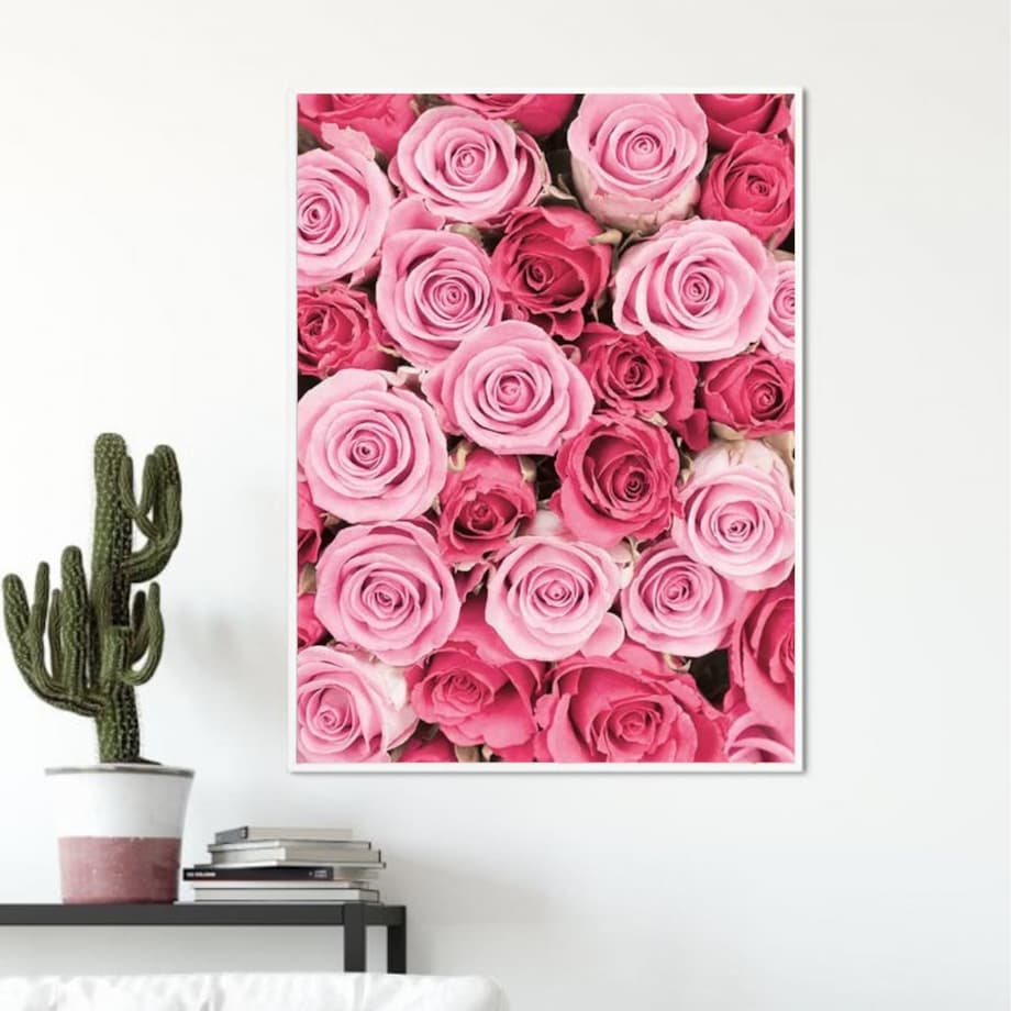 Poster Story, Plakat, Obraz - Dywan z Różowych Piwoni, wymiary 42 x 60 cm