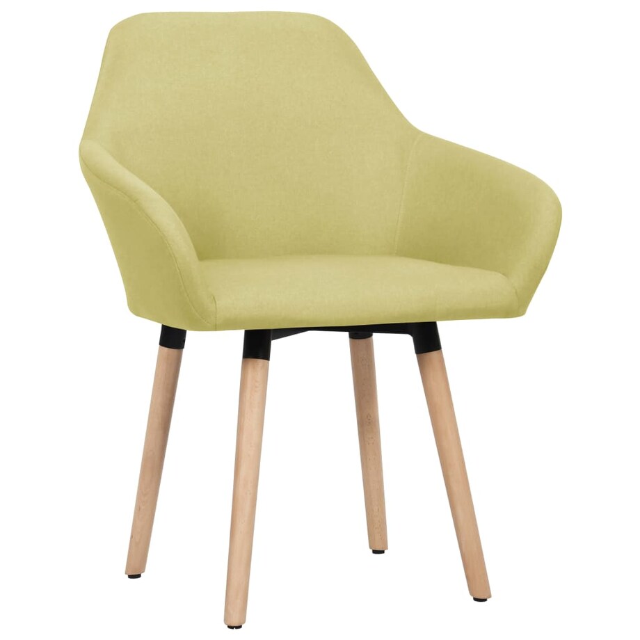 vidaXL Krzesła stołowe, 2 szt., zielone, obite tkaniną