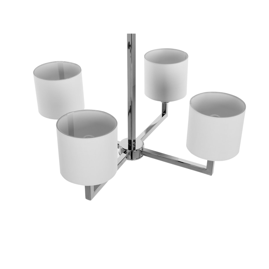 Lampa wisząca 4-punktowa metalowa biała SHAPKINA