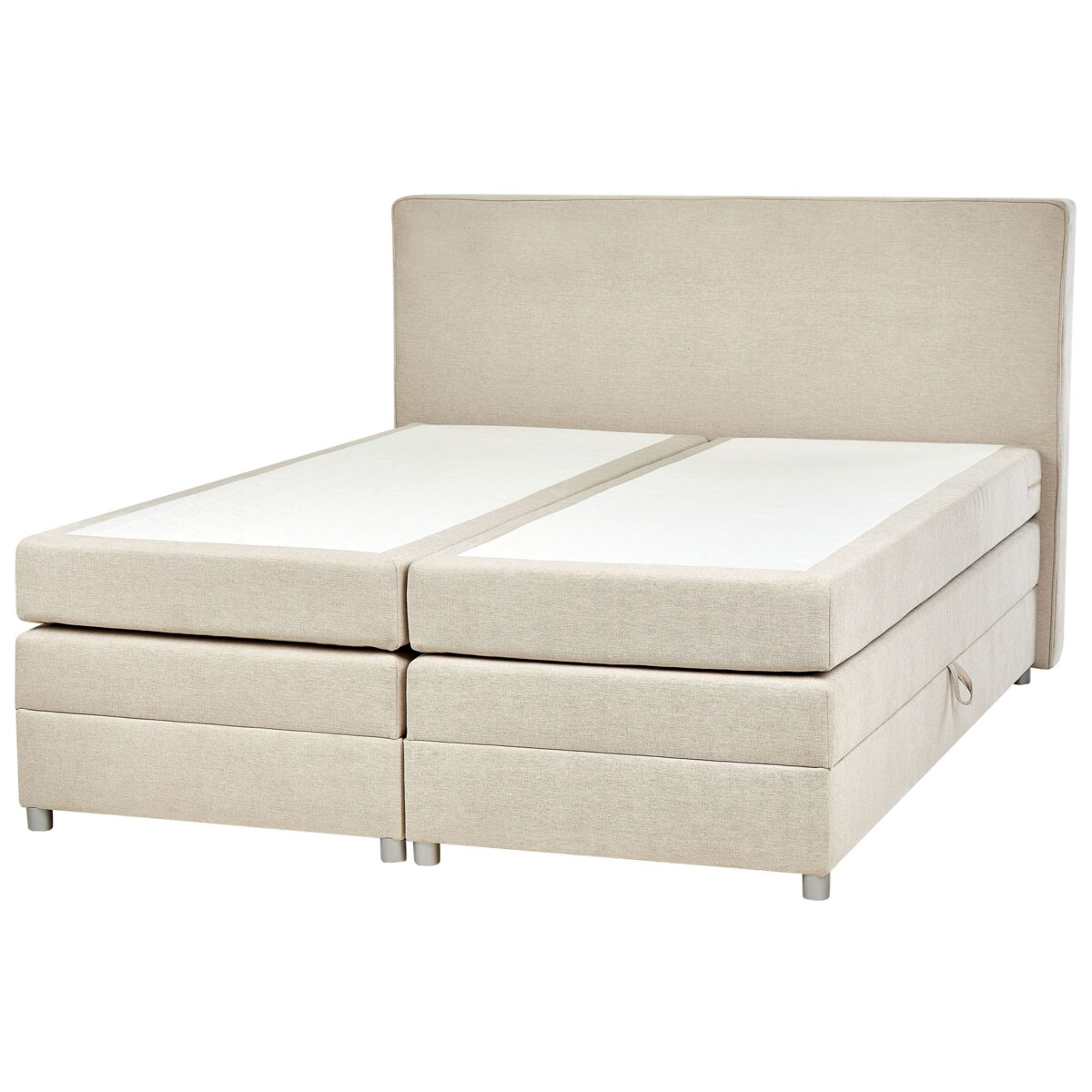 Łóżko kontynentalne z pojemnikami 180 x 200 cm beżowe MINISTER