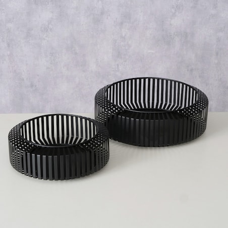 Metalowe miski ozdobne VIKI, 2 szt. Ø 24-30 cm