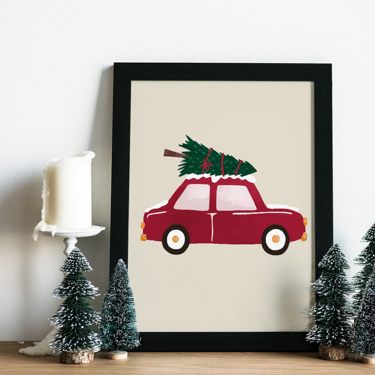 Plakat dla dzieci Autko 20x30