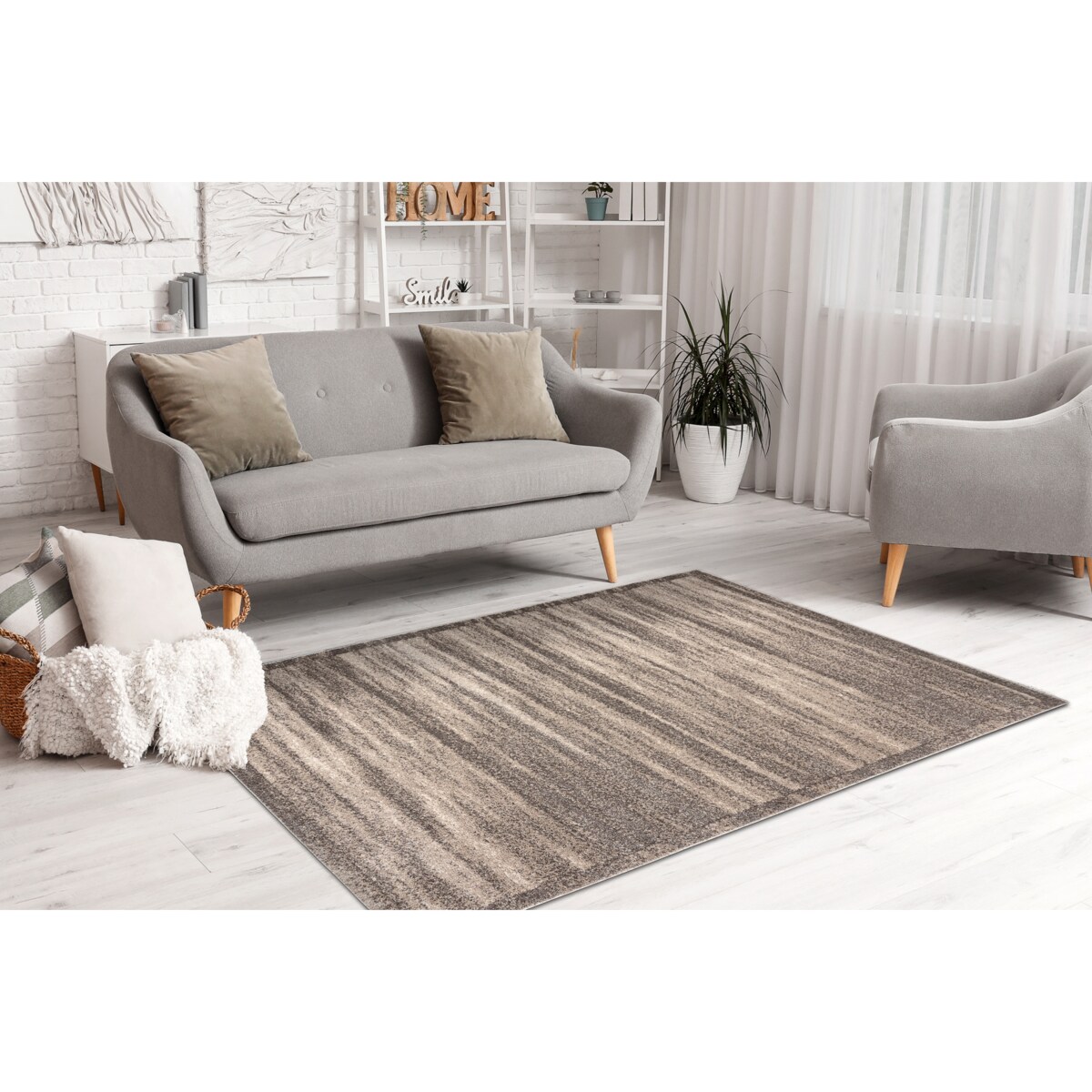 Dywan FUSION 8893 beż / brązowy - Melanż, 80x150 cm