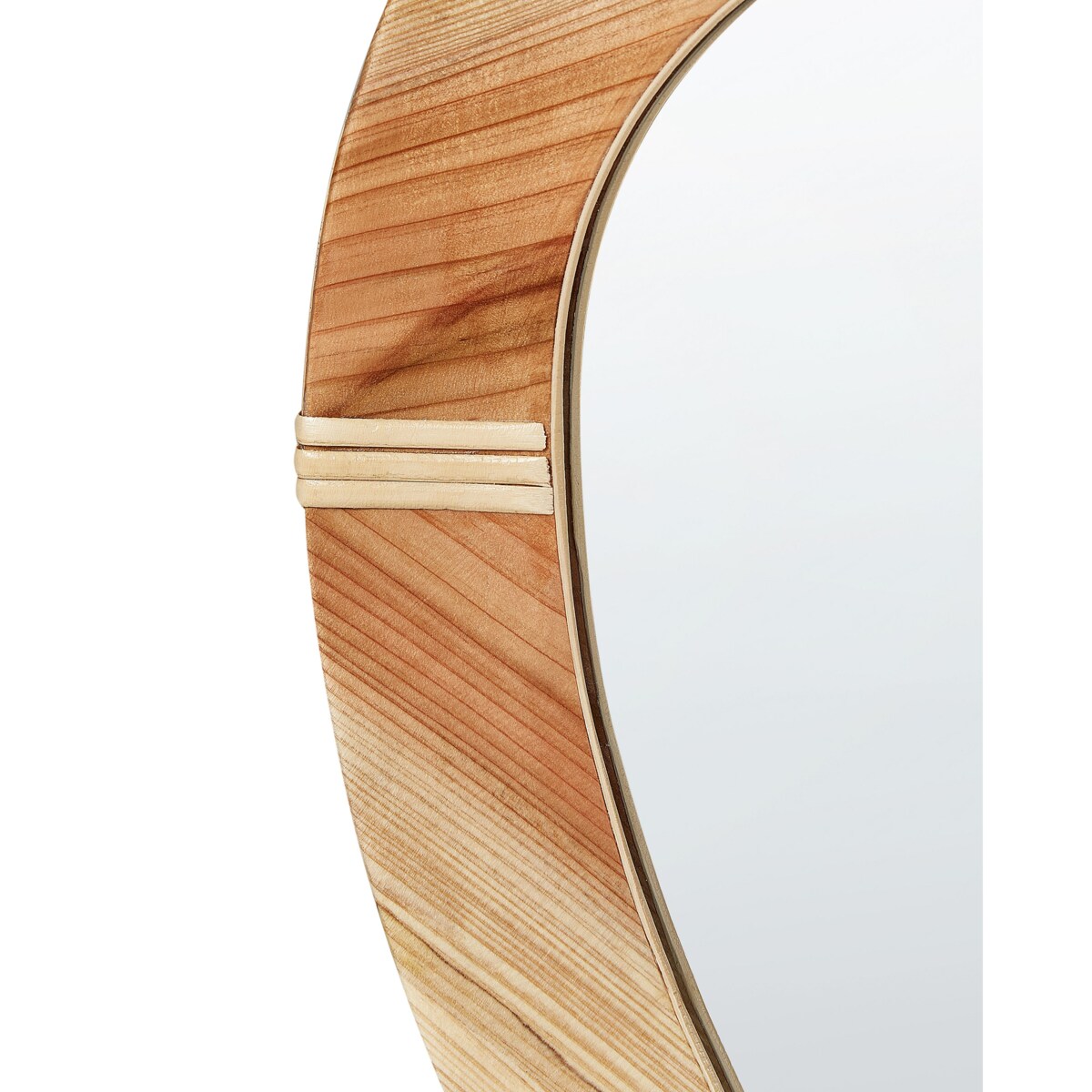 Lustro ścienne DREVANT 89 cm 52 cm Drewno sosnowe Naturalny