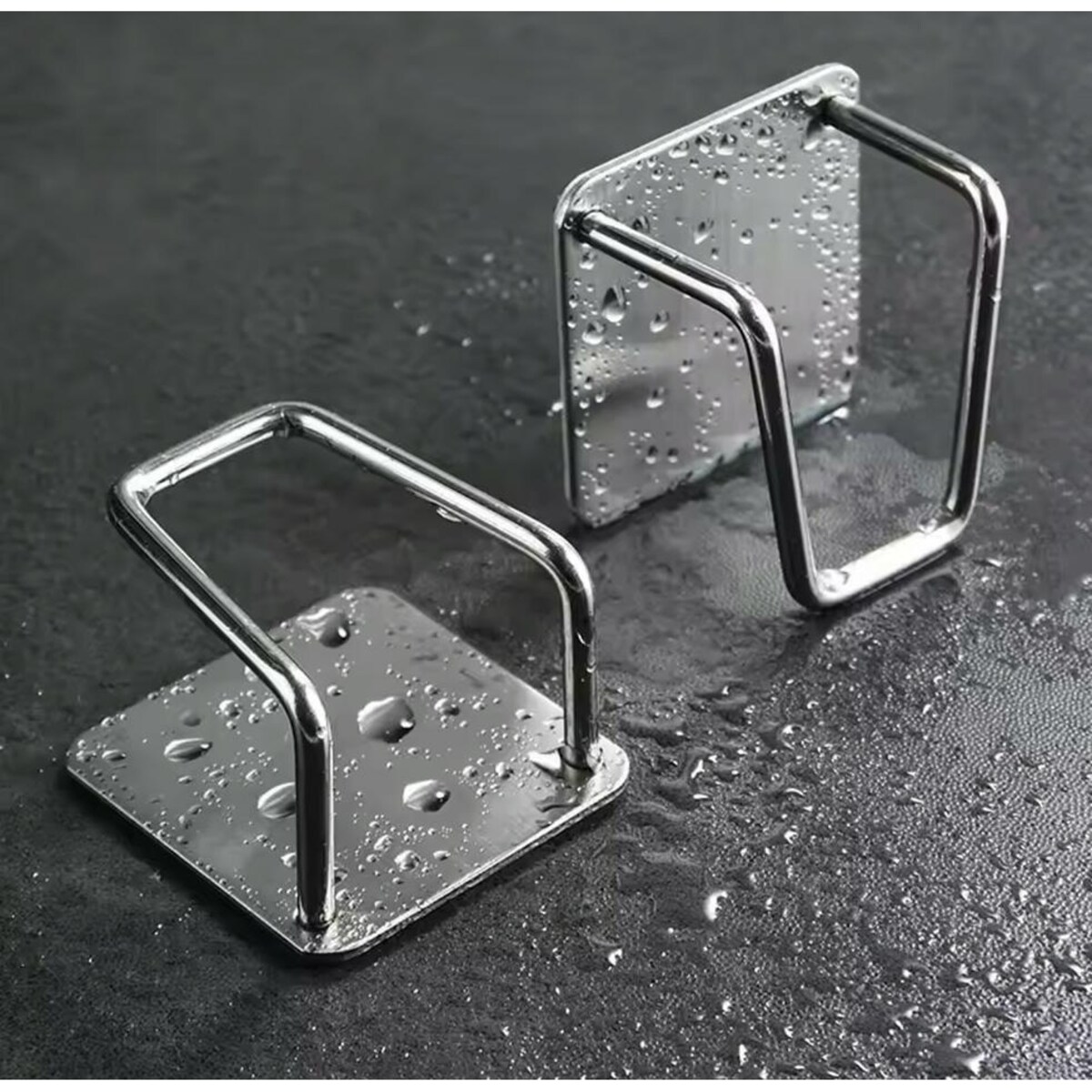 Uchwyt na zmywak SHP POMAX srebrny