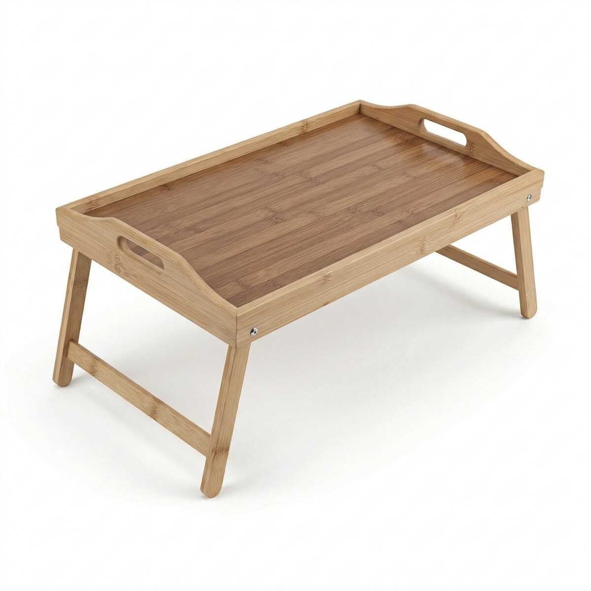 Bambusowa taca śniadaniowa z rozkładanymi nóżkami LENTO, 54 x 30 x 24 cm