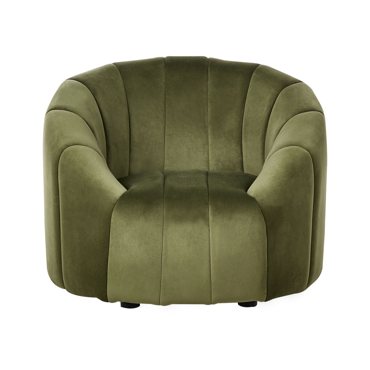 Fotel MALUNG Welur Ciemnozielony