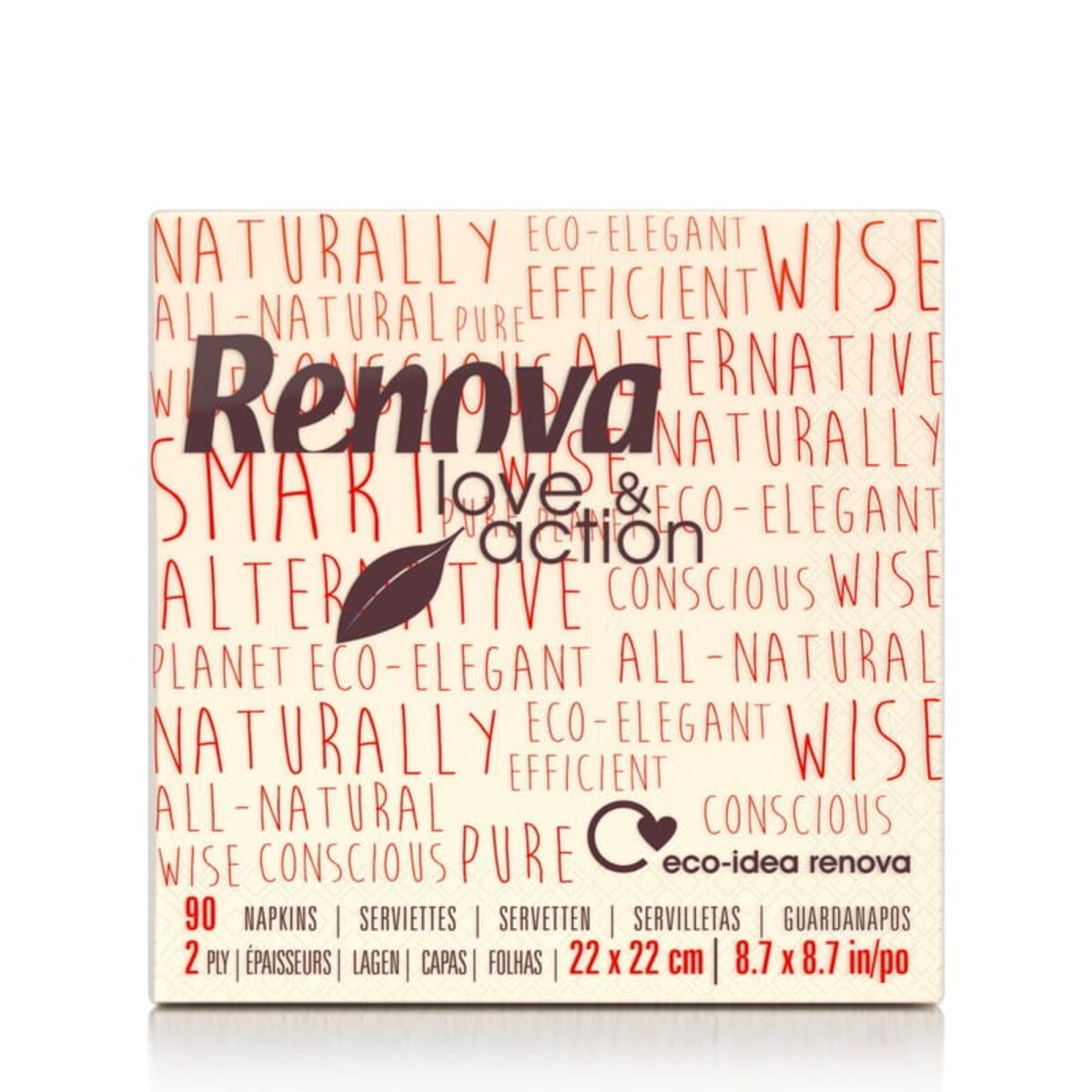 Serwetki Renova Love&Action 90szt 22x22cm