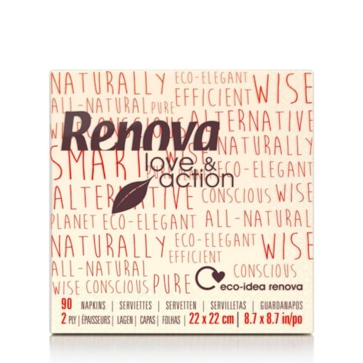 Serwetki Renova Love&Action 90szt 22x22cm