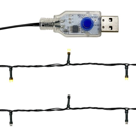 vidaXL Girlanda świąteczna z lampkami LED, 10 m, czarna