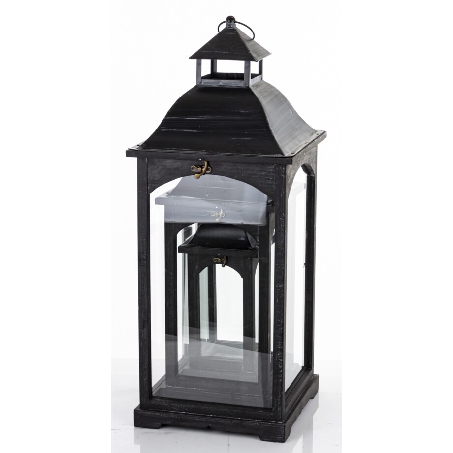 Lampiony dekoracyjne 3 szt. 83/63/46x31/23/15,5 cm PILAN