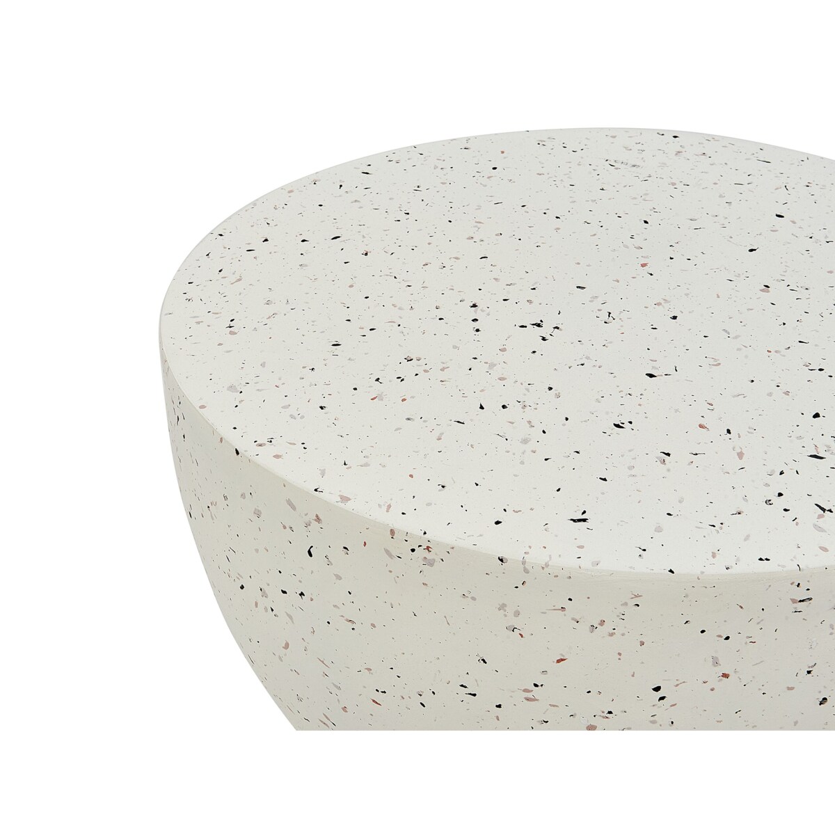 Stolik pomocniczy biały z efektem lastryko CAORIA