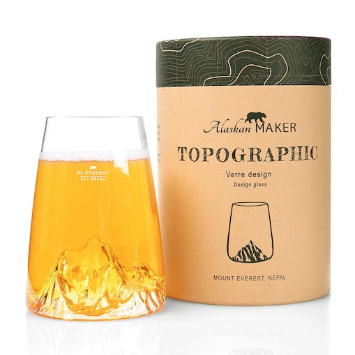 Szklanka Long Drink - Topographic - Mount Everest
