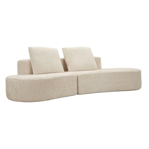 Sofa Island, kolor biały, poliester, 238 x 92 x 78 cm, do salonu, Mauro Ferretti