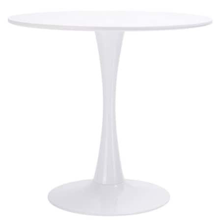 Stół okrągły Tulip Y001.WHITE z metalową podstawą biały
