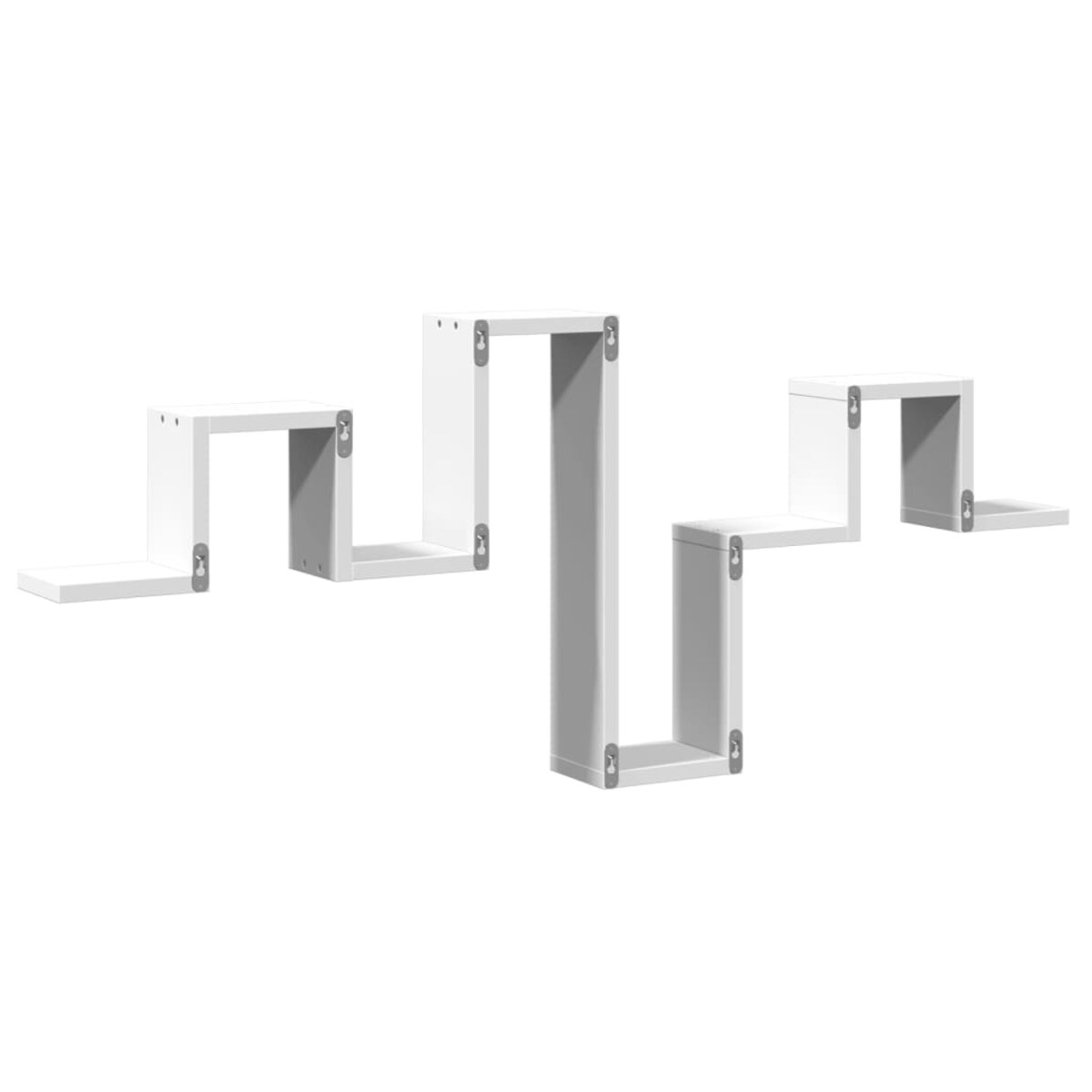 vidaXL Półka wisząca, biała, 104,5x10x43 cm, materiał drewnopochodny