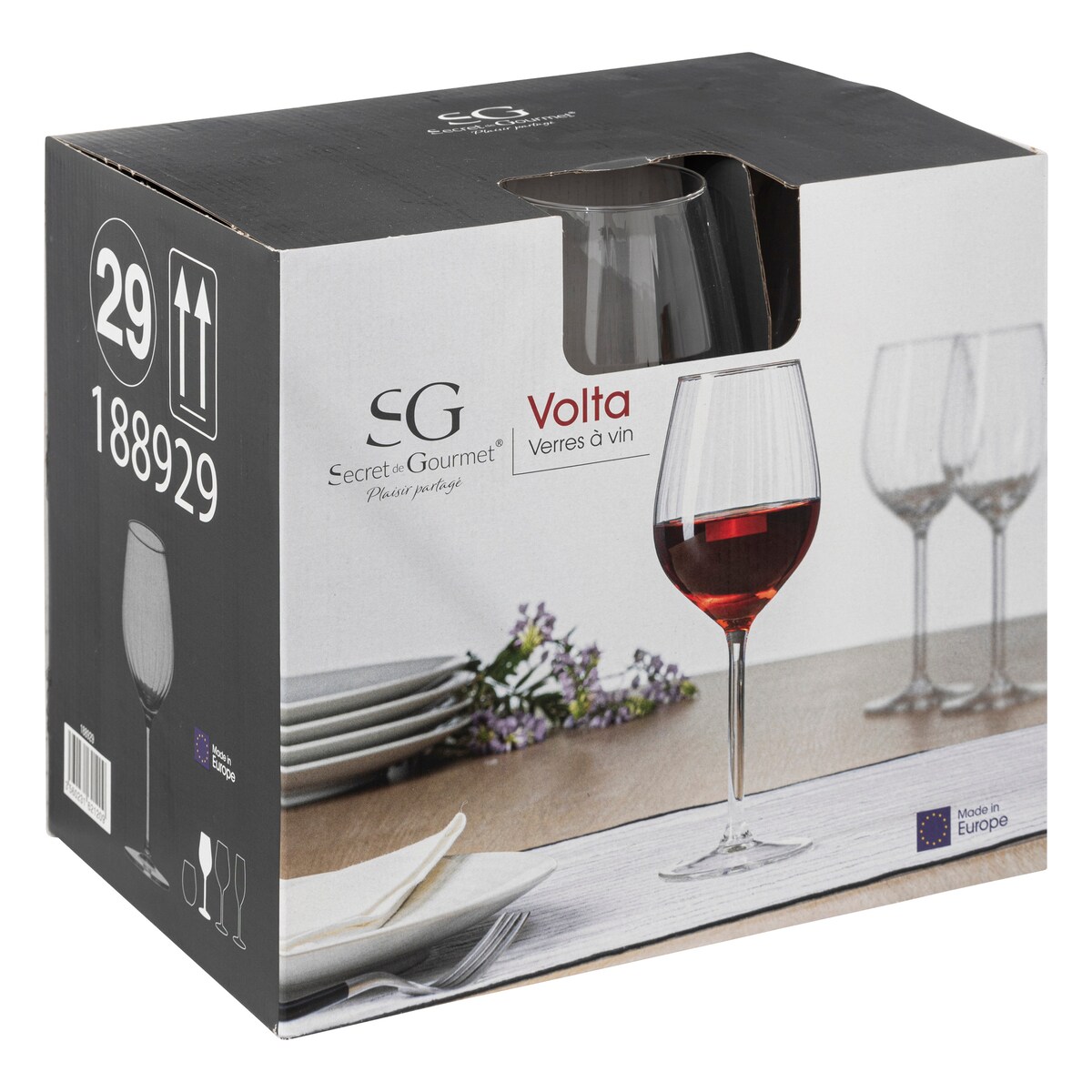 Kieliszki do wina VOLTA, 6 sztuk x 380 ml