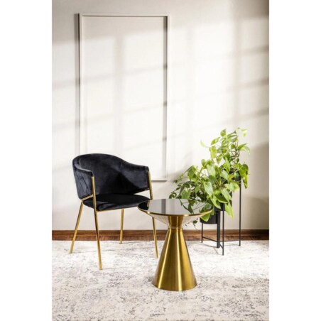 Stolik kawowy SETI 50x50 czarny/złoty
