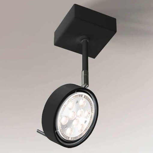 Sufitowa lampa FUSSA 7307 Shilo metalowy spot regulowany czarny