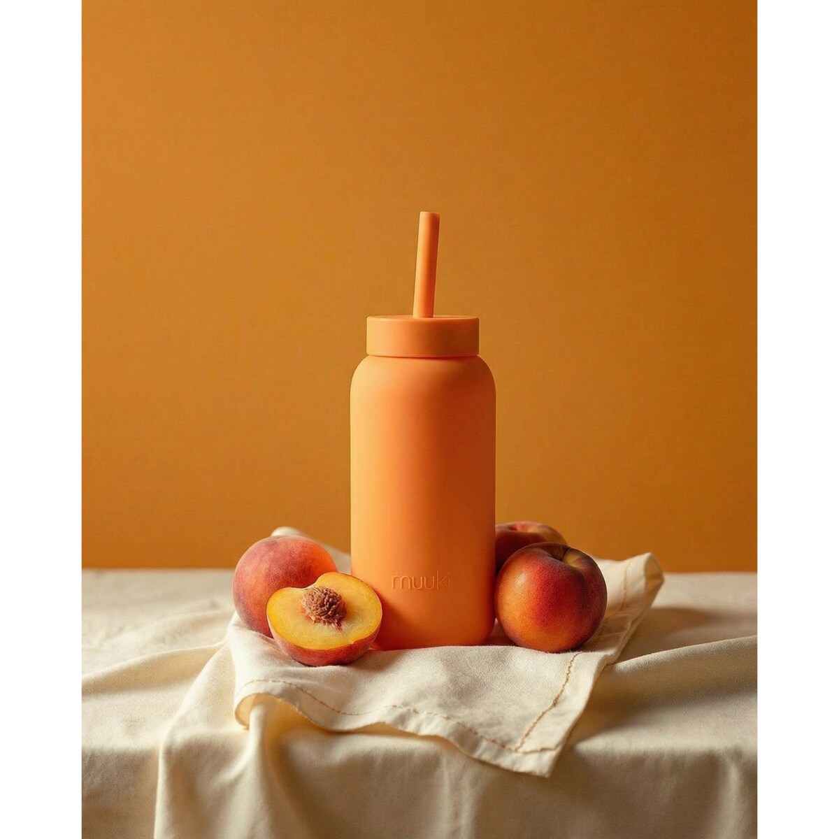 MUUKI DAILY BOTTLE szklana butelka na wodę 720 ml, Tropical Papaya