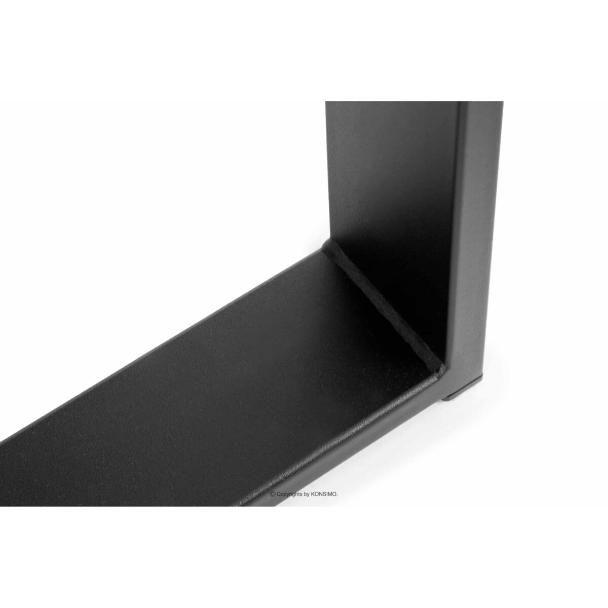 KONSIMO CETO Stół w industrialnym stylu matowy czarny