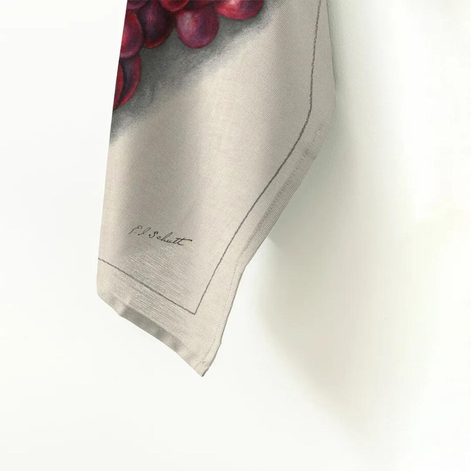 Lniany ręcznik kuchenny - Kiść winogron