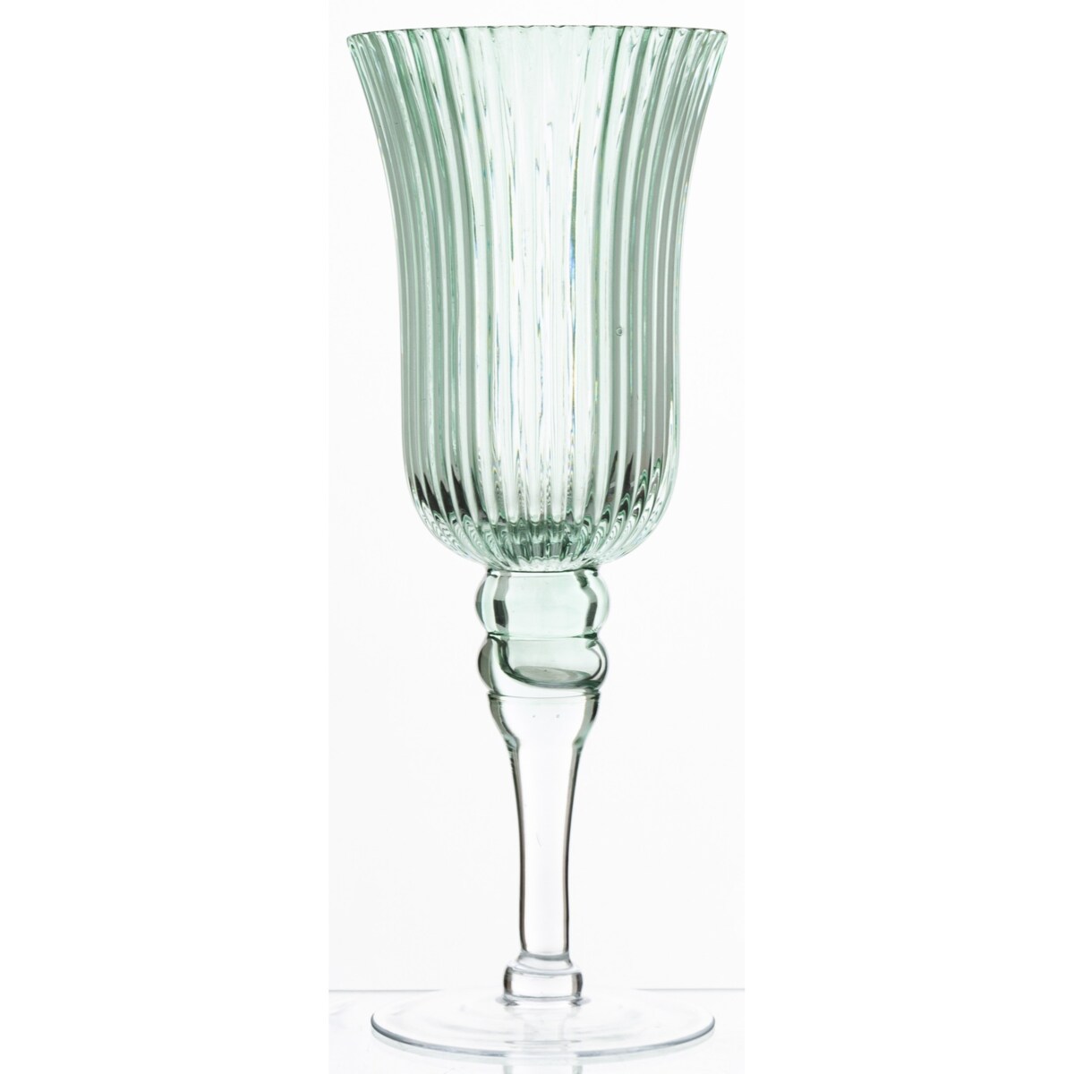 Świecznik szklany 30x11,5x11,5 cm FLOS zielony small