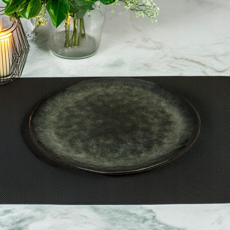 TALERZ OBIADOWY 28cm ZIELONY ceramiczny płaski płytki na sztuki okrągły