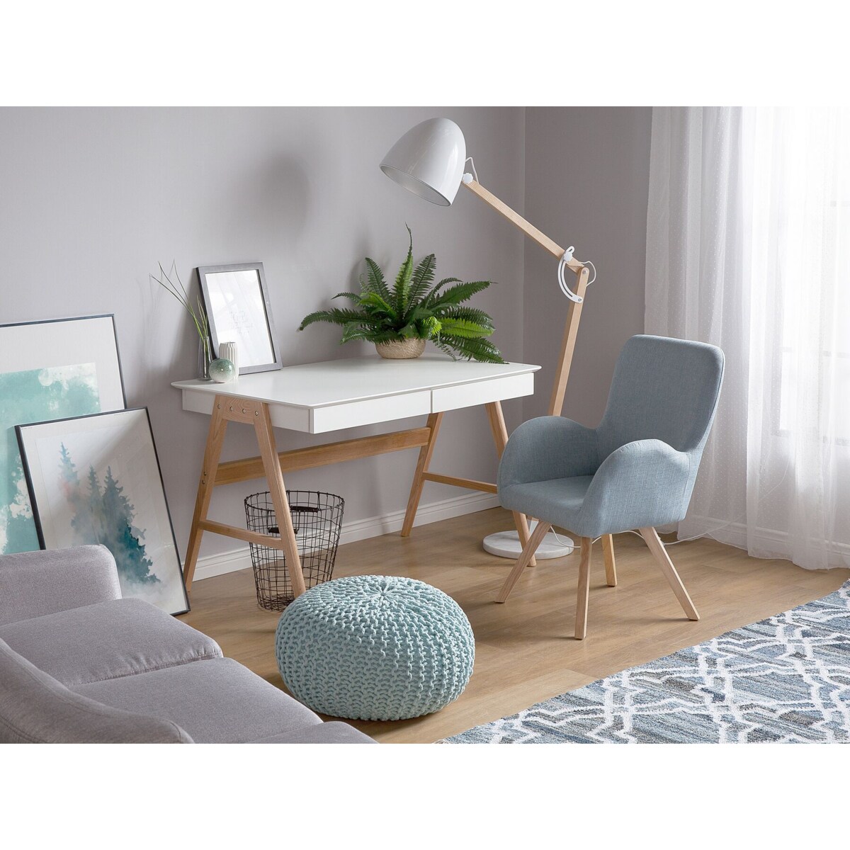 Fotel jasnoniebieski BJARN