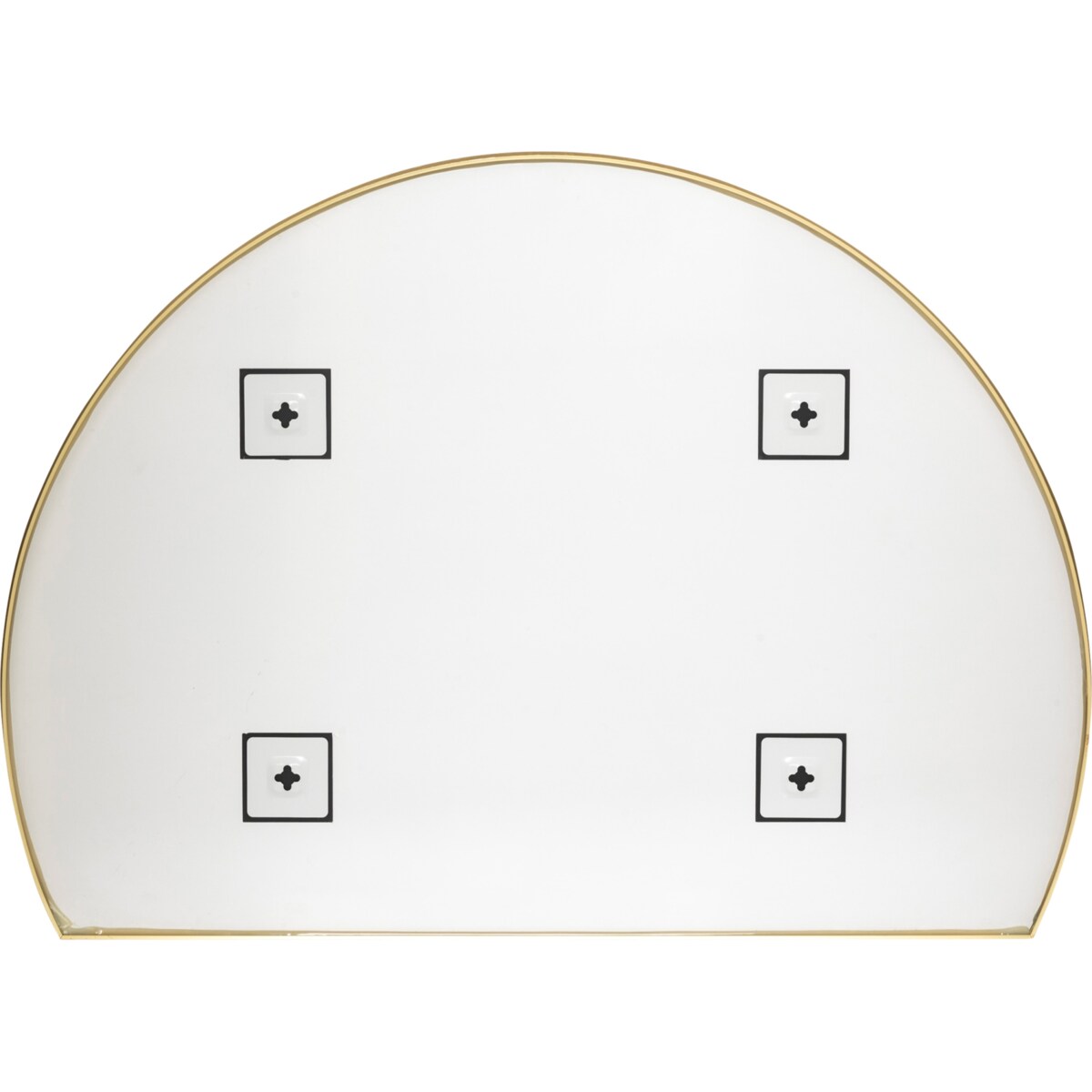 Lustro półokrągłe do przedpokoju ALICE, metalowa rama, 90 x 65 cm